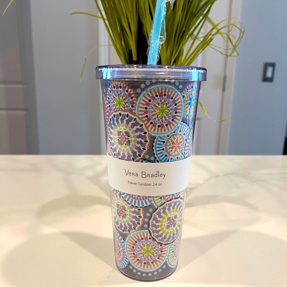 Vera Bradley Other - NWT VERA BRADLEY 24oz SUNNY MEDALLION TRAVEL MUG